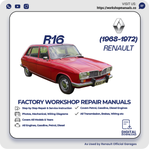 Renault R16 Workshop Repair Manual 1968-1972 PDF Download