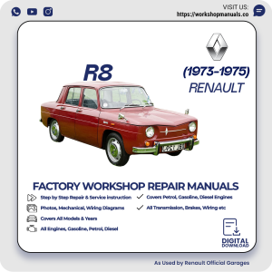 Renault R8 Workshop Repair Manual 1973-1975 PDF Download