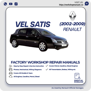 Renault Vel Satis Workshop Repair Manual 2002-2009 PDF Download