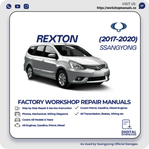 SsangYong Rexton Workshop Manual 2017-2020 PDF Download