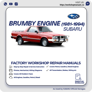 Subaru Brumby Engine Workshop Manual 1981-1994 PDF Download