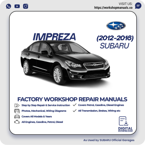 Subaru Impreza Workshop Manual 2012-2016 PDF Download