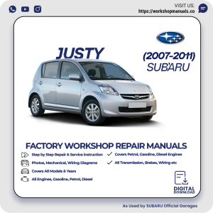 Subaru Justy Workshop Manual 2007-2011 PDF Download