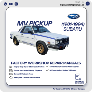 Subaru MV Pickup Workshop Manual 1981-1994 PDF Download