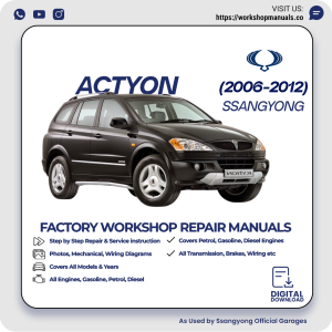 Ssangyong Actyon Workshop Repair Manual PDF Download