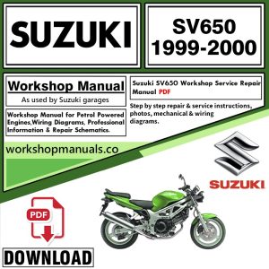 Suzuki SV650 Workshop Manual 1999-2000 PDF Download
