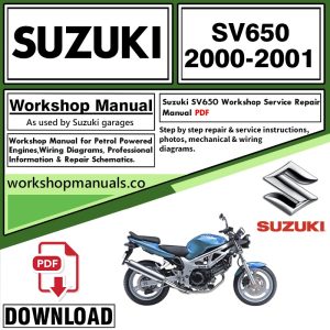 Suzuki SV650 Workshop Manual 2000-2001 PDF Download
