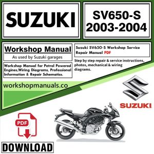 Suzuki SV650-S Workshop Manual 2003-2004 PDF Download