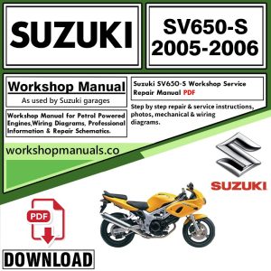 Suzuki SV650-S Workshop Manual 2005-2006 PDF Download