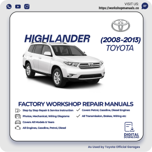 Toyota Highlander Workshop Manual 2008-2013 PDF Download
