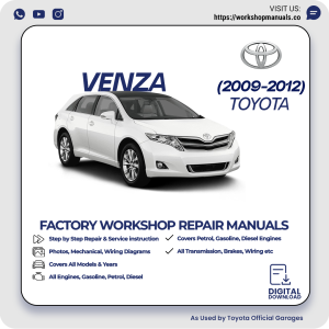 Toyota Venza Workshop Manual 2009-2012 PDF Download