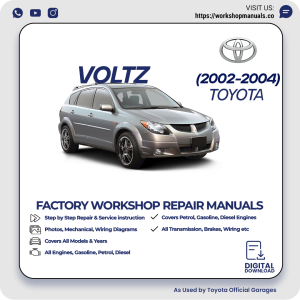 Toyota Voltz Workshop Manual 2002-2004 PDF Download