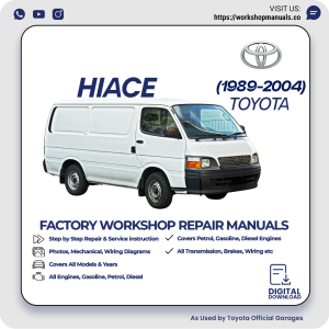 Toyota HiAce Workshop Repair Manual PDF Download