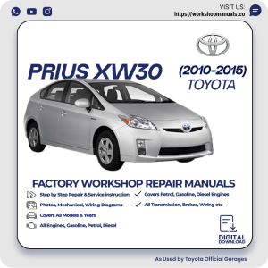 Toyota Prius XW30 Workshop Service Repair Manual PDF Download