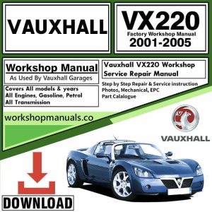 Vauxhall workshop manual cover image